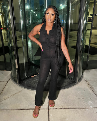Look At Me Jumpsuit - Black